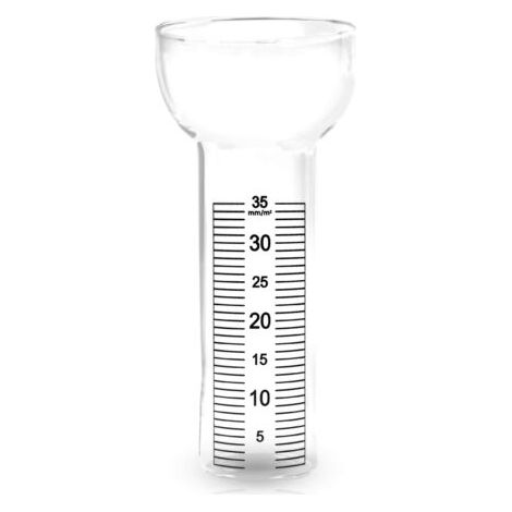 Verre De Remplacement pour Pluviomètre Motif Grenouille, Souris, Corbeau, etc. avec Échelle jusqu'à 35mm/m²