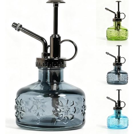 Arrosoir Plante Interieur Gris en Verre Transparent, Design élégant, Petit arrosoir décoratif avec Bec Long Fin, idéal pour arrosage des Plantes d’intérieur et bonsaï (1/5)