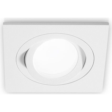 Faretto incasso gea led zenit q gfa041 gu10 led ip20 orientabile spot cartongesso quadrato (1/5)