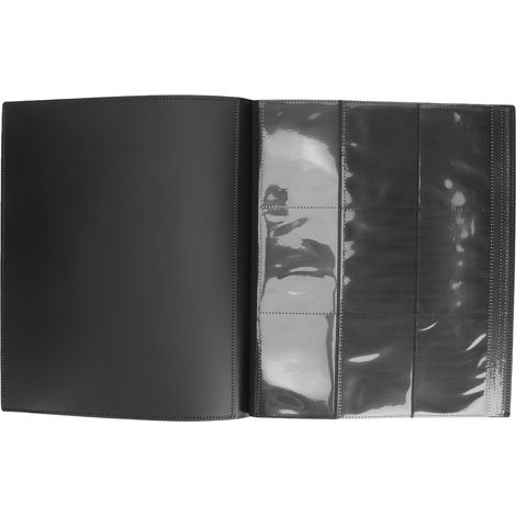 Classeur à 9 pochettes pour cartes, 20 pages double face, album de rangement 360 emplacements, dossier à chargement latéral. (1/5)