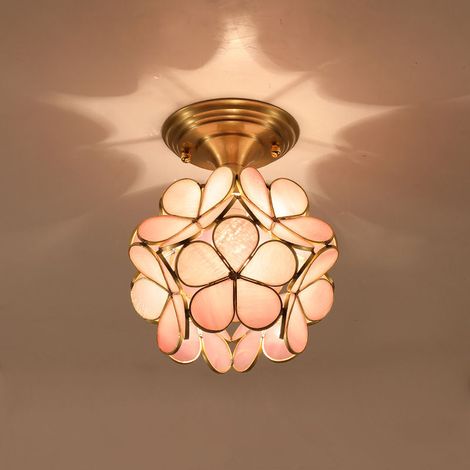 Einflammige Deckenleuchte mit Blumenmotiv, kreative Glasdeckenleuchte, LED-Kronleuchter im Art-déco-Stil, Pendelleuchte für Flur, Balkon, Schlafzimmer (1/5)