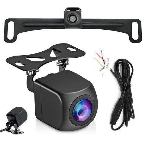 Caméra De Recul sans Fil, Caméra De Recul Voiture, Caméra Recul Universelle, Vision Nocturne, 170° Grand Angle, Étanche, Compatible avec L'application Mobile pour SUV Van RV Car, Noir (1/5)