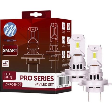 2 Ampoules Led H7 46W 24V 6000K 4800Lm Max Plug And Play