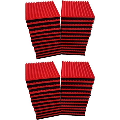96 panneaux d'isolation acoustique en mousse pour studio, ignifugés et insonorisants, 2,5 x 30 x 30 cm (1/5)
