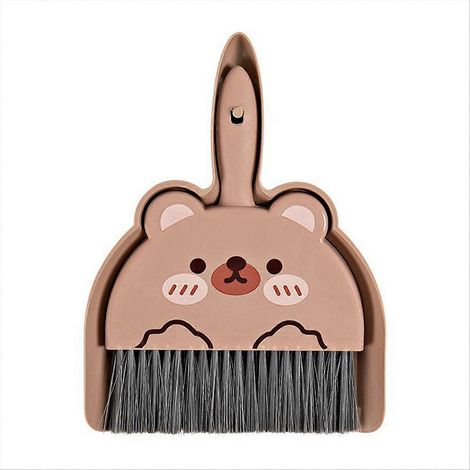 Mini balai pelle Kids mignon Cartoon petit nettoyage kit Toys ours (1/5)