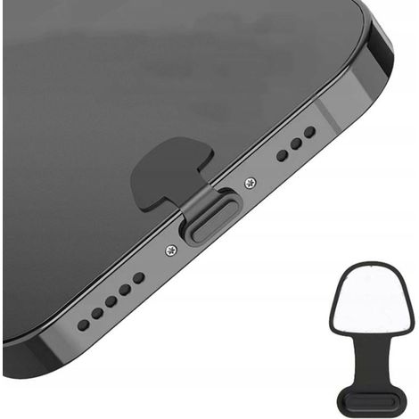 Tapa antipolvo para puerto de carga USB tipo C. Adhesivo 3M. (1/5)
