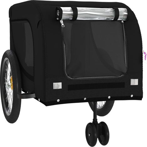 Rimorchio carrello per bicicletta per animali domestici nero 020044228