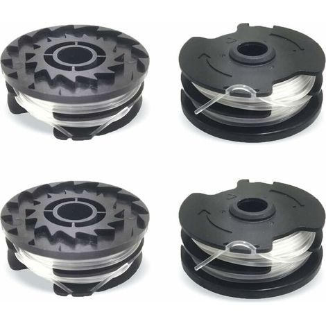 ZVD- 4pcs bobines de Fil de Rechange pour LIDL Parkside, Fil de Nylon de Rechange pour Coupe-Bordures LIDL Parkside, Coupe-Bordures PRTA 20-Li A1,B2,C3,PRT 550 A1,A3,PRT 300 A1-2 x 4 m 1,6 mm- (1/4)