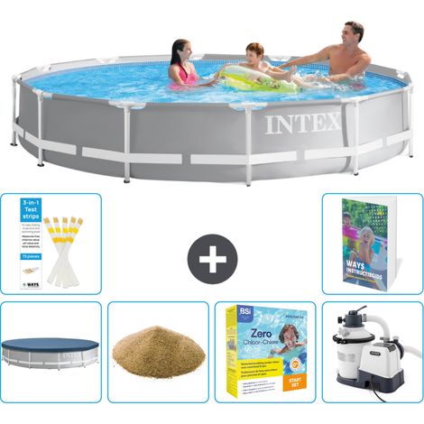 Prism Frame Pool Rund - 366x76 cm - 7-teilig S170