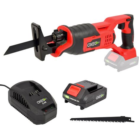 Scie sabre sans fil 18V Easy Full avec batterie et chargeur - Vitesse variable 0 à 3000 tr/min - 2 lames pour le bois et métal (1/5)