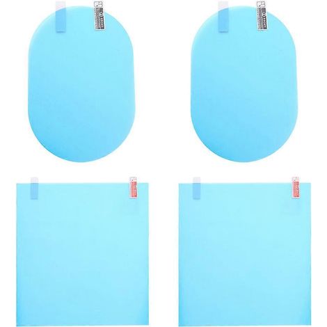 Lot de 4 films anti-reflets pour rétroviseurs de voiture - Protection pour rétroviseurs arrière-Blue (1/3)