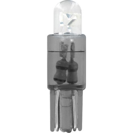 12V Micro lampada zoccolo plastica 1 Led - (T5) - W2x4,6d - 2 pz  - Scatola - Bianco (1/4)