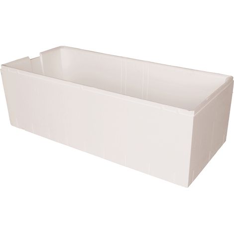 Calmwaters® Wannenträger 170 x 75 cm Modern Square, Passend für Rechteck-Badewanne 170x75 cm, Styroporträger, Schall- und wärmedämmend, Direkt verfliesbar, Badewannenträger in Weiß, 03AX3359 (1/5)