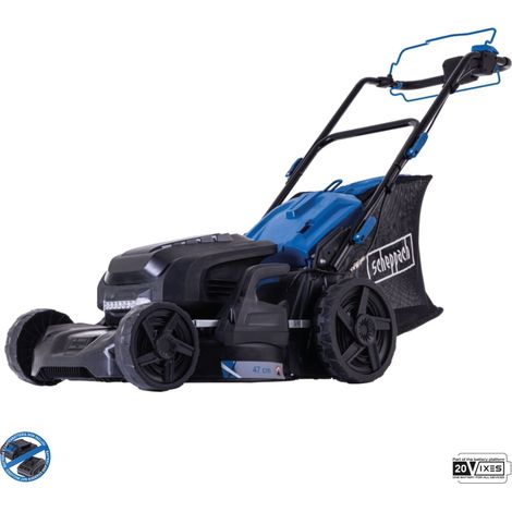 Scheppach Tondeuse sans fil BC-MP470-X - 20V - Brushless - largeur de coupe 47 cm - hauteur de coupe 26-80 mm - bac 75L - sans bat ni chargeur (1/5)