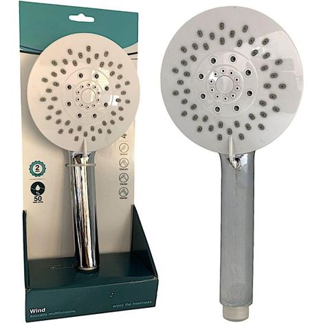 Doccino Doccetta Rotondo Ø127mm con 4 Getti in ABS Anticalcare Attacco 1/2" (1/5)