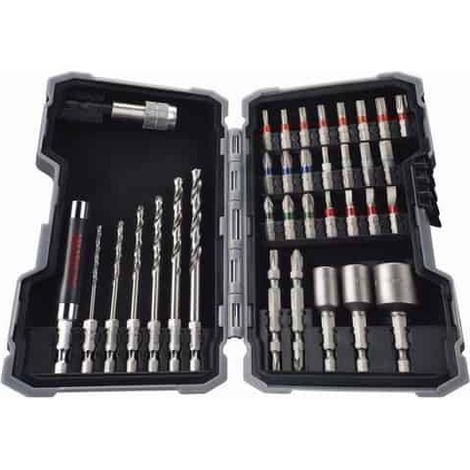 Bosch – Coffret 35 pièces forets à métaux – Embouts de vissage et douilles – Coffret plastique résistant – Code couleur par type d'embout (1/10)