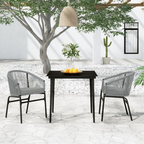 vidaXL Set Mobili da Pranzo per Giardino 3 pz Antracite (1/5)