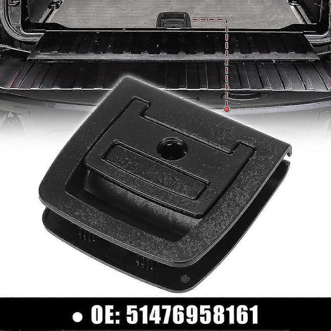 Tapis de coffre arrière avec poignée et trou pour BMW E70 X5 E71 X6 Noir (1/3)