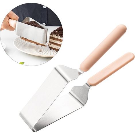 Tagliatorte, stampo per torte, coltello per torte in acciaio inox, coltello per intagliare torte, doppio manico, aiuto in cucina, 26,5 x 5 cm, per torte, feste, matrimoni, ecc. (1/5)
