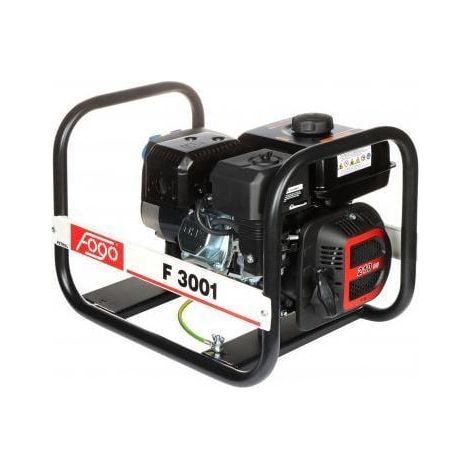 Fogo F-3001 Generador de energía 2700 W para aplicaciones industriales profesionales, Negro/Rojo