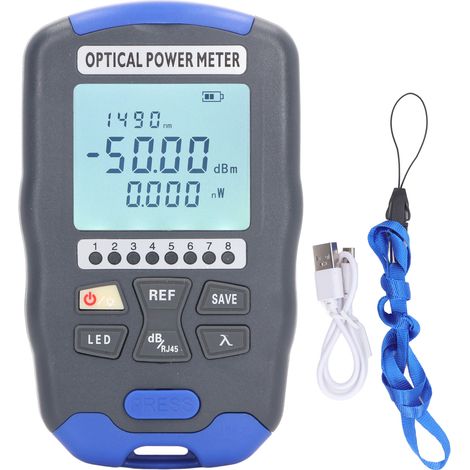 Compteur de puissance à Fiber optique 50KM, testeur de fil de câble à lumière rouge, localisateur visuel de défauts optique VFL LED, plage de mesure de 50 à + 26dBm