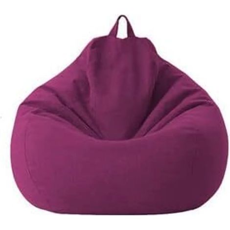 Housse de sofa pour fauteuil Puffy Giant, non rembourrée, lin, assise lounge, pouf géant, canapé Puffy, Tatami, salon, housse Puffy (100x120 cm) (1/5)