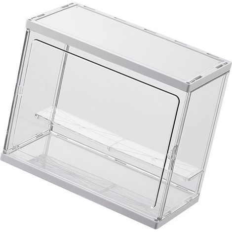 Coffret rangement parfums spacieux polyvalent sur table anti-poussière bacs maquillage pour coiffeuse et comptoir (1/5)