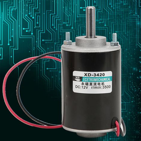 XD-3420 30W Permanentmagnet-Gleichstrommotor, hohe Drehzahl, CW/CCW (12V 3500rpm) (1/5)