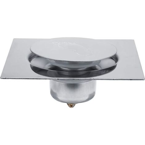 royaluxe -Siphon de sol à pédale carrée, déodorant, en acier inoxydable, pour salle de bain, toilettes, Garage, cave (1/5)