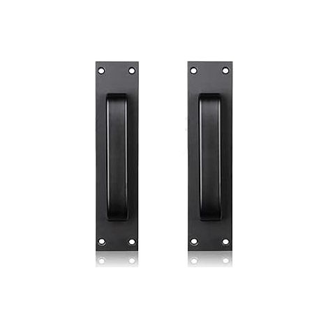 Poignée de porte coulissante noire, pour cuisine, meubles, placards, armoires, tiroirs, abri de jardin, garage, porte de grange