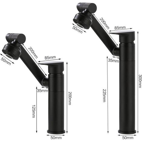 Robinet de lavabo en laiton pivotant à 360°, mitigeur anti-éclaboussures eau chaude/eau froide pour cuisine et salle de bain (1/5)