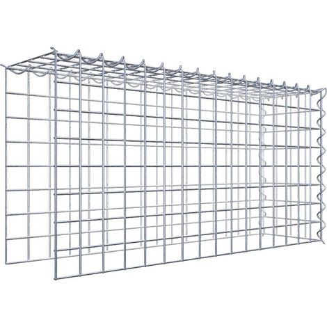 Gabiondeco - Gabion - Element de prolongation en hauteur et en longueur 80 cm x 40 cm x 20 cm (L x H x P). maille 5 x 5 cm. Spirale. Attention il manque deux grille... (1/5)