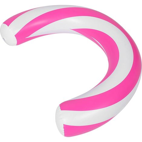 Bouée de natation - Nouilles gonflables - Jouet de piscine flottant - Jouet d'eau flottant pour adultes - Flotteur gonflable à rayures - PVC - Rose (1/5)