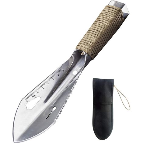 Pelle De Randonnée à Main Multifonctionnelle De Camping Petite Pelle Extérieure - Blanc (1/5)