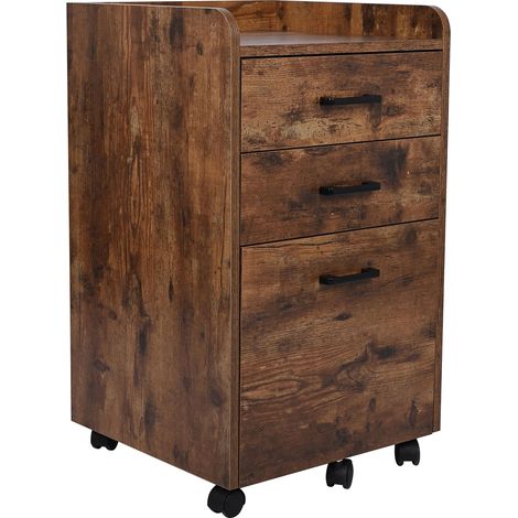 Mobile su ruote con cassetto, tavolo marrone scuro, 42x40x72 VBS3 Begryf (1/5)