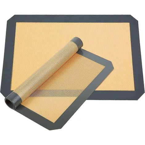 Ensemble de 2 plaques de cuisson en silicone antidérapantes, lavables et réutilisables, résistantes à la chaleur, sans BPA. (1/5)