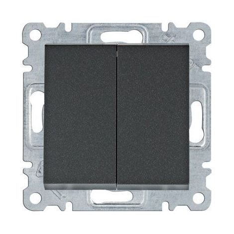 Interruptor doble para escaleras Lumina, color negro WL0053