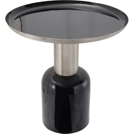 Table d'appoint art déco 725 - Noir argent
