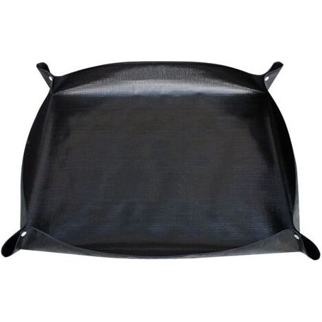 Tapis de rempotage pour plantes - 100 x 100 cm - Carré - Portable - Plateau de rempotage - Pliable - Bâche de rempotage étanche - Noir (1/5)