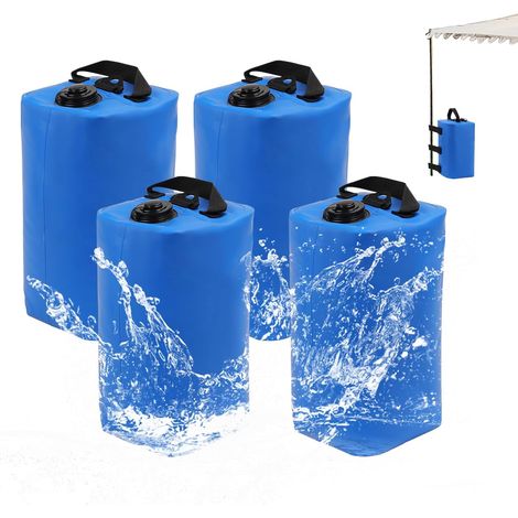 Set mit 4 Pavillongewichten - 10 l - Ballastsäcke - mit Wasser befüllbar - Gewichte für Pavillons, Gartenzelte, Festzelte (A) (1/5)
