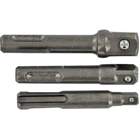 Set di 3 portabussole • Attacco SDS+ • Per bussole con attacco quadro da 1/4", 3/8" e 1/2"