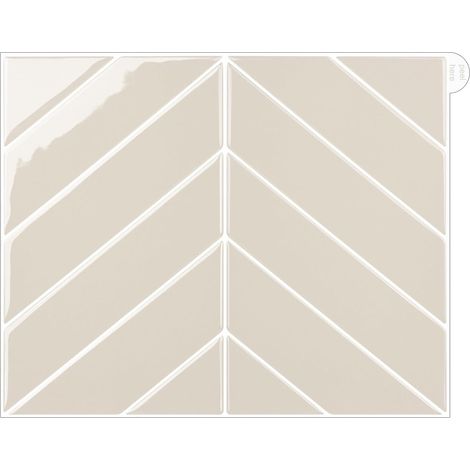 Carreaux de Dosseret à Décoller et à Coller, Carreaux Muraux à Chevrons, Carreaux Auto-adhésifs pour Cuisine et Salle de Bain, 10 Feuilles/Paquet (1/5)