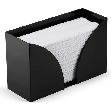 Distributeur de porte-essuie-tout en acrylique noir (1 unité) (1/5)