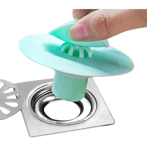 Bouchon de vidange silicone 3-en-1 pour baignoire, douche, lavabo, cuisine et salle de bain – bouchon souple durable et filtre à cheveux (1/5)