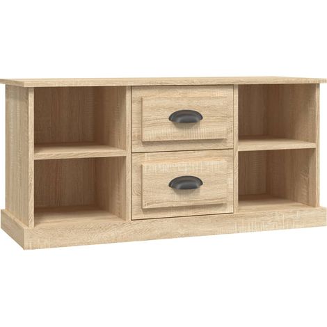 Mobile TV multimediale mensola TV credenza TV sala da pranzo soggiorno camera da letto rovere Sonoma 995 x 355 x 48 cm legno ingegnerizzato marrone 020027559