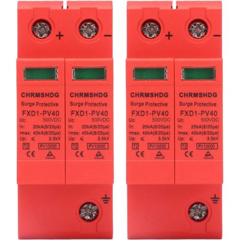Stück Überspannungsschutzgeräte DC Photovoltaik-Ableiter 2P 40 kA mit Fernsignal FXD1‑PV40500V