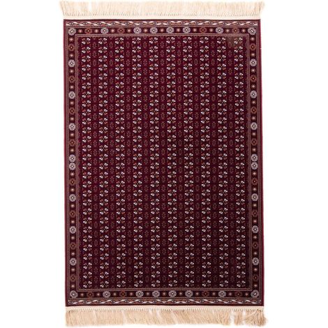 Tapis persan Afghan Mauri  - 150x100cm, Rectangular - 100% Acrylique - Tissé - Rouge foncé
