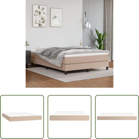 vidaXL Mousse confortable - Matelas de lit à ressorts ensachés fermeté moyenne Cappuccino 140x190x20 cm (1/5)