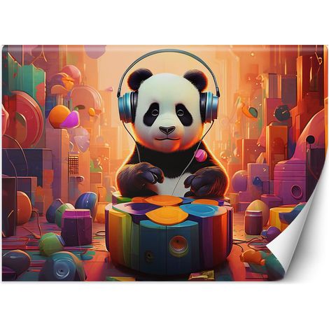 Fototapete Panda im Kopfhörer 100x70 cm (1/5)