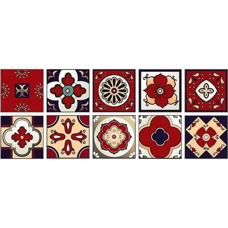 10 pièces (Color : MZ 6 049, Size : 20cmX20cmX10pcs) Autocollant mural for placard, 10 pièces, Film mat for carrelage/sol dans la cuisine, dosseret